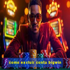 como excluir conta bigwin